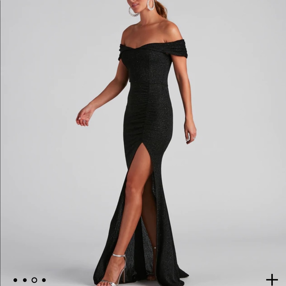 Formal Black Glitter Dress | Prom Dress